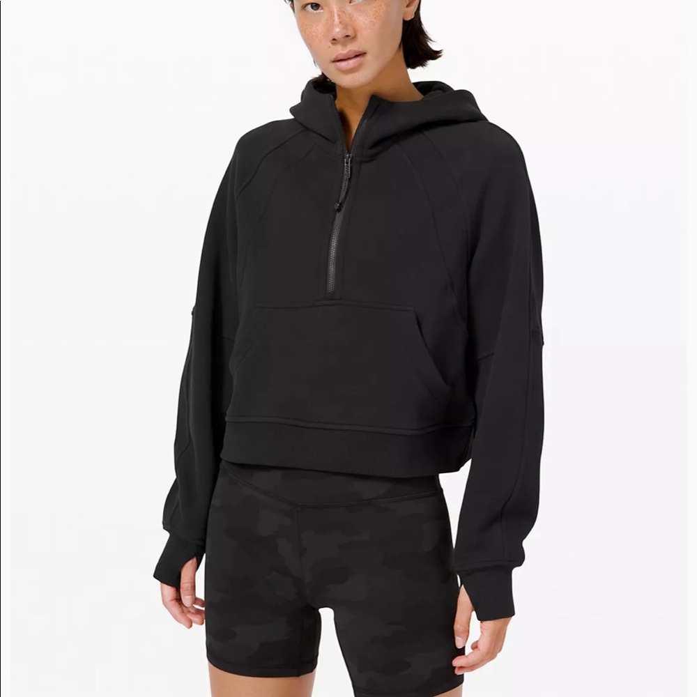 Scuba oversized half zip hoodie